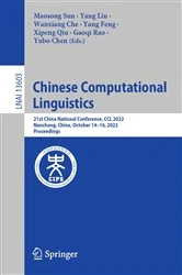 Book cover of Chinese Computational Linguistics by Maosong Sun