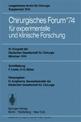 Book cover of Chirurgisches Forum ’74 by F. Linder