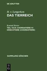 Book cover of Chordatiere IV: Kriechtiere (Chordatiere) by Konrad Herter