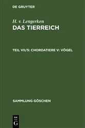 Book cover of Chordatiere V: Vögel by H. v. Lengerken