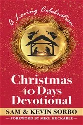 Book cover of Christmas 40 Days Devotional by Sam Sorbo