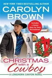 Book cover of Christmas with a Cowboy by Carolyn Brown