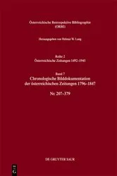 Book cover of Chronologische Bilddokumentation der österreichischen Zeitungen 1796–1847 by Helmut W. Lang