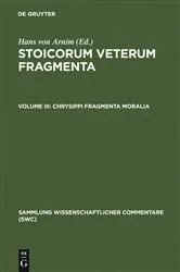 Book cover of Chrysippi fragmenta moralia (3rd ed.) by Hans von Arnim