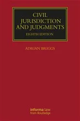 Book cover of Civil Jurisdiction and Judgments (8th ed.) by Adrian Briggs