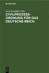 Book cover of Civilprozeßordnung für das Deutsche Reich by Unknown