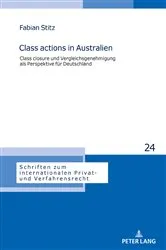 Book cover of Class actions in Australien by Astrid Stadler