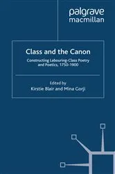 Book cover of Class and the Canon by K. Blair
