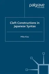 Book cover of Cleft Constructions in Japanese Syntax by M. Kizu