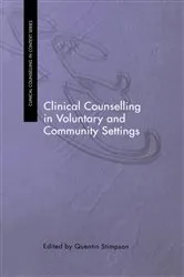 Book cover of Clinical Counselling in Voluntary and Community Settings by Quentin Stimpson