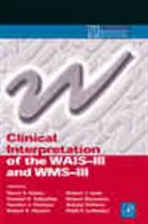 Book cover of Clinical Interpretation of the WAIS-III and WMS-III by David S. Tulsky