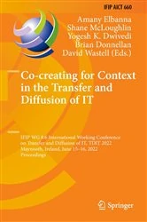 Book cover of Co-creating for Context in the Transfer and Diffusion of IT by Amany Elbanna