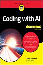 Book cover of Coding with AI For Dummies by Chris Minnick