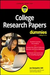 Book cover of College Research Papers For Dummies by Joe Giampalmi