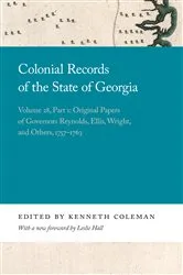 Book cover of Colonial Records of the State of Georgia by Leslie Hall