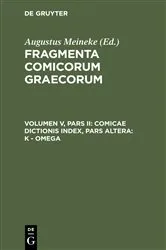 Book cover of Comicae dictionis index, Pars Altera: K - omega by Henricus Iacobi