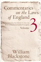 Book cover of Commentaries on the Laws of England, Volume 3 by William Blackstone