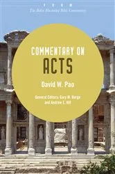 Book cover of Commentary on Acts by David W. Pao