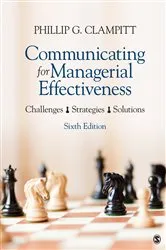 Book cover of Communicating for Managerial Effectiveness (6th ed.) by Phillip G. Clampitt