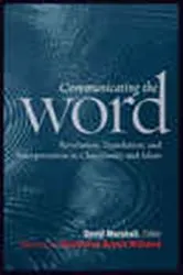 Book cover of Communicating the Word by David Marshall