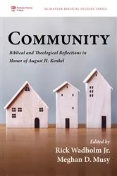 Book cover of Community by Rick Jr. Wadholm