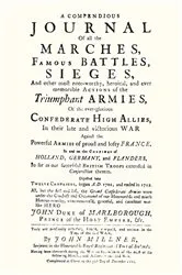 Book cover of Compendious Journal of All the Marches, Famous Battles & Sieges (of Marlborough) by John Millner