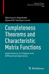 Book cover of Completeness Theorems and Characteristic Matrix Functions by Unknown