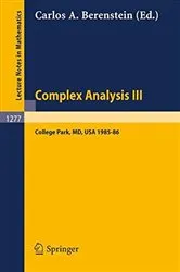 Book cover of Complex Analysis III by Unknown