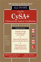 Book cover of CompTIA CySA+ Cybersecurity Analyst Certification All-in-One Exam Guide (CS0-001) by Fernando Maymi
