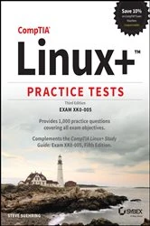Book cover of CompTIA Linux+ Practice Tests (3rd ed.) by Steve Suehring