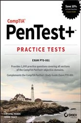 Book cover of CompTIA PenTest+ Practice Tests by Crystal Panek