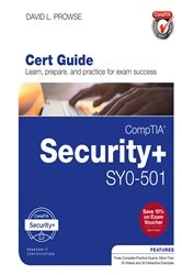 Book cover of CompTIA Security+ SY0-501 Cert Guide (4th ed.) by Dave Prowse
