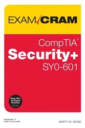 Book cover of CompTIA Security+ SY0-601 Exam Cram (6th ed.) by Martin M. Weiss
