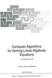 Book cover of Computer Algorithms for Solving Linear Algebraic Equations by Emilio Spedicato