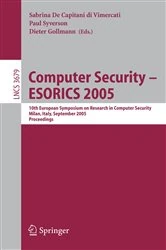 Book cover of Computer Security - ESORICS 2005 by Sabrina De Capitani di Vimercati