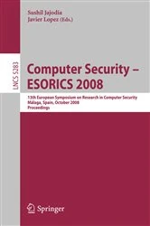 Book cover of Computer Security - ESORICS 2008 by Sushil Jajodia