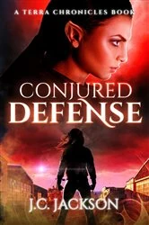 Book cover of Conjured Defense by Jackson, J., C.
