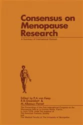 Book cover of Consensus on Menopause Research by P.A. van Keep