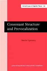 Book cover of Consonant Structure and Prevocalization by Unknown