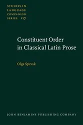 Book cover of Constituent Order in Classical Latin Prose by Unknown