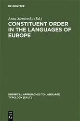 Book cover of Constituent Order in the Languages of Europe by Unknown