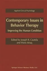 Book cover of Contemporary Issues in Behavior Therapy by Unknown