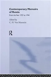 Book cover of Contemporary Memoirs of Russia from 1727-1744 by C.H. Von Manstein