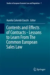 Book cover of Contents and Effects of Contracts-Lessons to Learn From The Common European Sales Law by Unknown