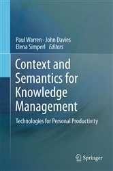 Book cover of Context and Semantics for Knowledge Management by Paul Warren