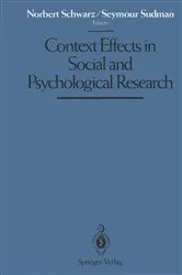Book cover of Context Effects in Social and Psychological Research by Norbert Schwarz