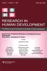 Book cover of Contextual Influences on Life Span/life Course by Jacquelynne S. Eccles