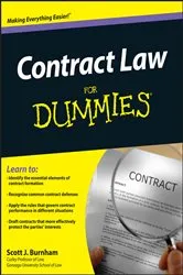 Book cover of Contract Law For Dummies by Scott J. Burnham