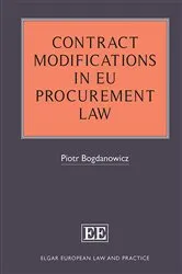 Book cover of Contract Modifications in EU Procurement Law by Piotr Bogdanowicz