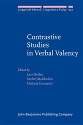 Book cover of Contrastive Studies in Verbal Valency by Lars Hellan
